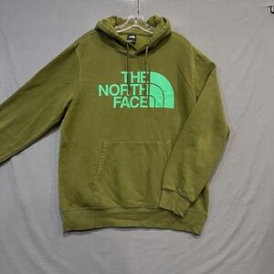The North Face Hoodie Mens Large Green Pullover Sweatshirt Outdoor